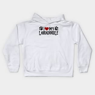 I Love My Labradoodle Kids Hoodie